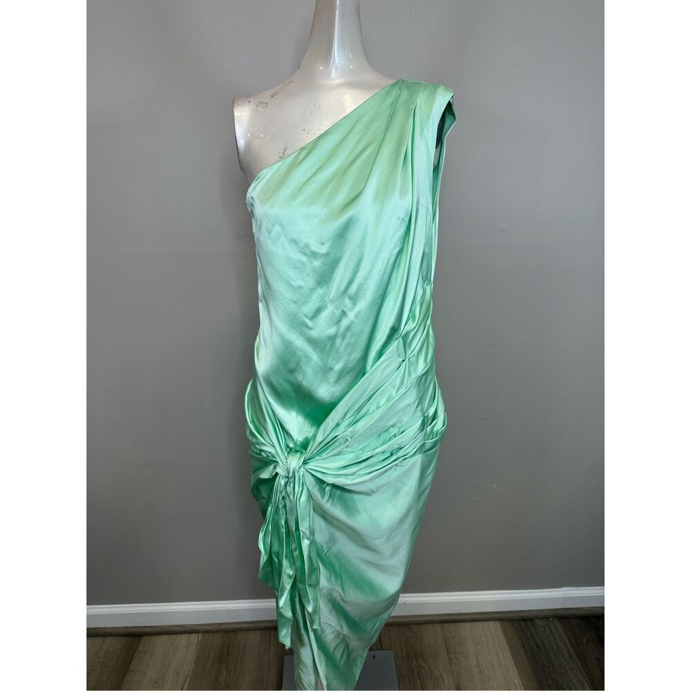 Alejandra Alonso Rojas Knotted Charmeuse Knee-Length Dress Size US8 $1495 - Picture 6 of 10